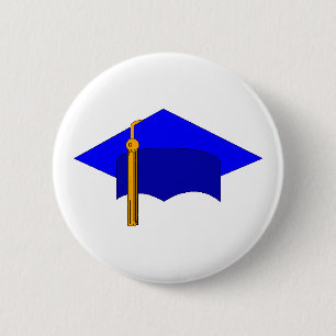 Graduation Cap 2 Inch Round Button