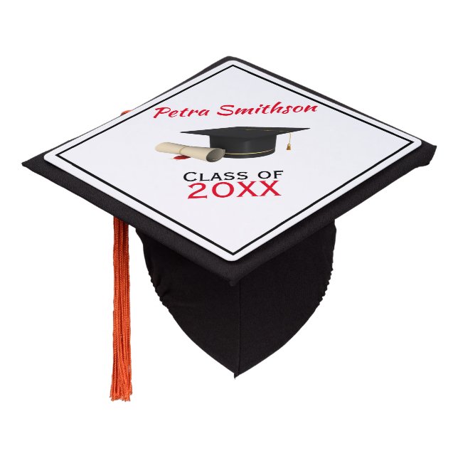 Graduation Cap And Diploma (Angled)