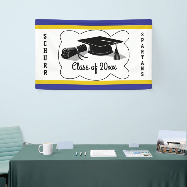 Graduation Cap and Diploma Banner (Tradeshow)
