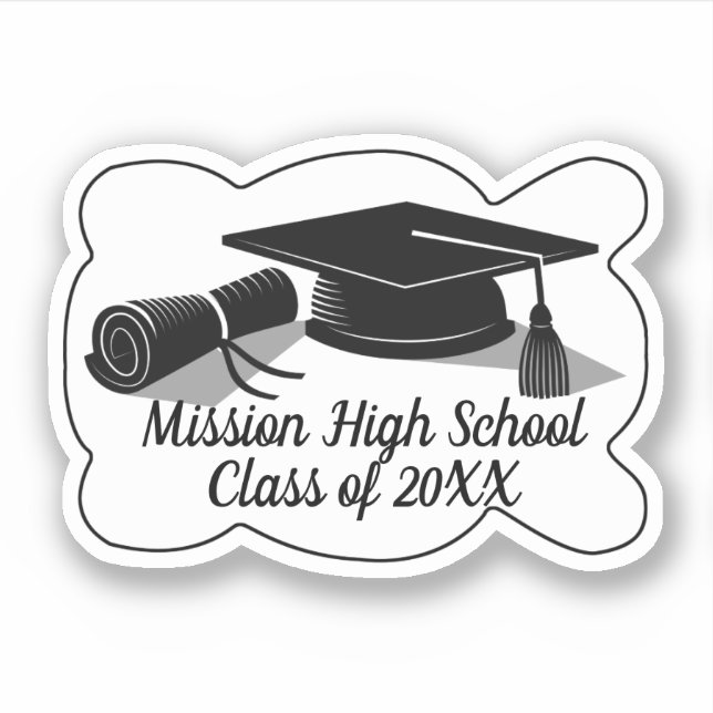 Graduation Cap and Diploma Graduation (Front)