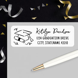 Graduation Cap and Diploma Return Address