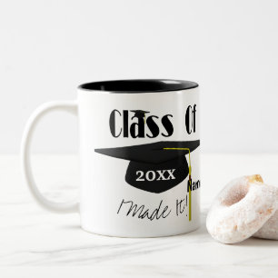 Graduation Cap And Tassel I Made It Cute Two-Tone Coffee Mug