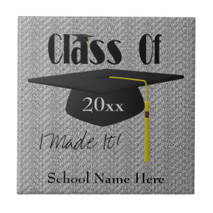 Graduation Cap And Tassel Keepsake Personalized Tile