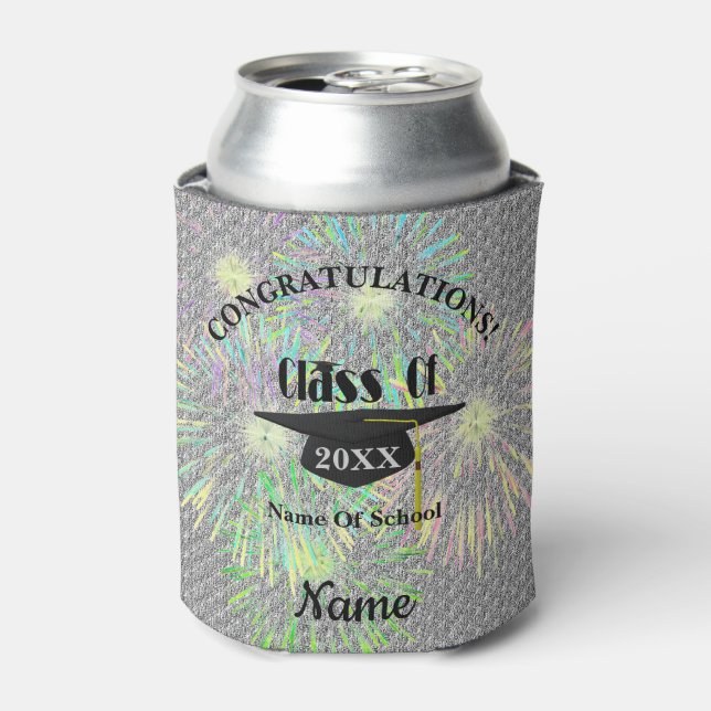 Graduation Cap And Tassel Personalized  Can Cooler (Can Front)