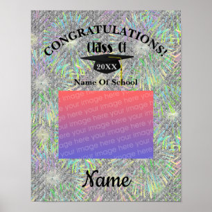 Graduation Cap And Tassel Personalized Photo  Poster
