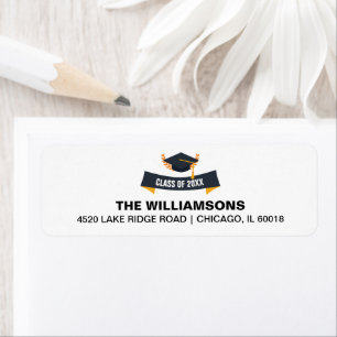 Graduation Cap Class of 20XX Custom Return Address