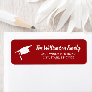 Graduation Cap Custom Colour Return Address