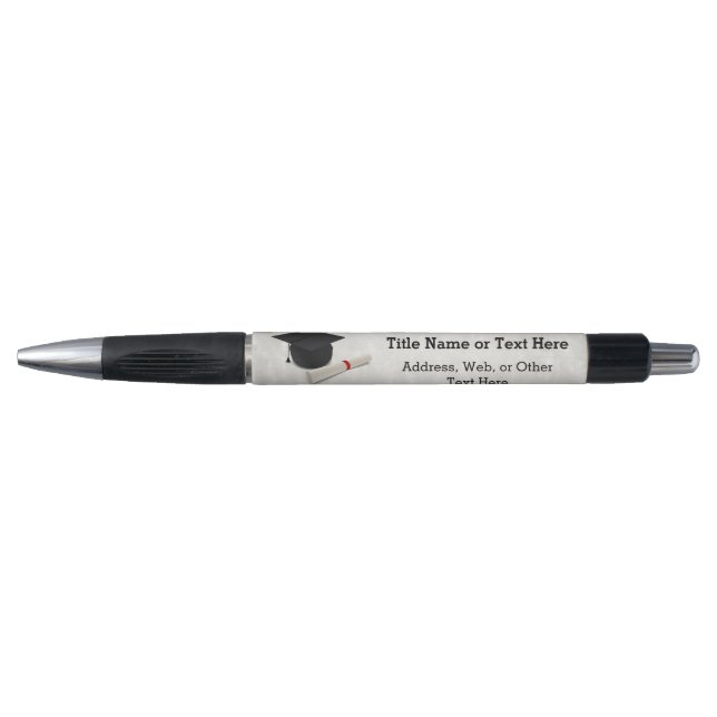 Graduation Cap Diploma Customizable Pen (Front)