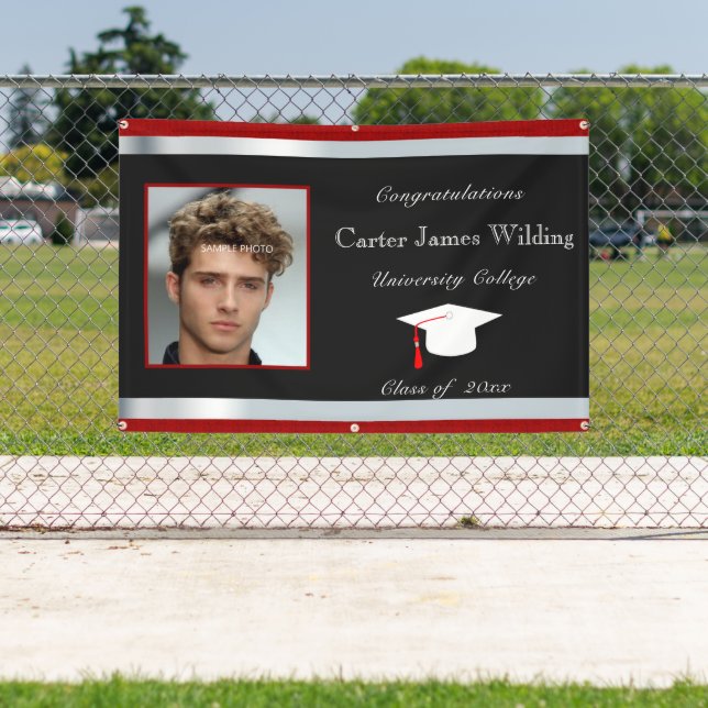 Graduation, Cap Diploma Personal Photo Banner (Insitu)