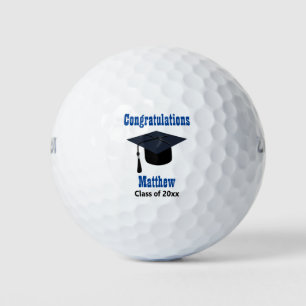 Graduation Cap Golfer Graduate Keepsake Golf Balls