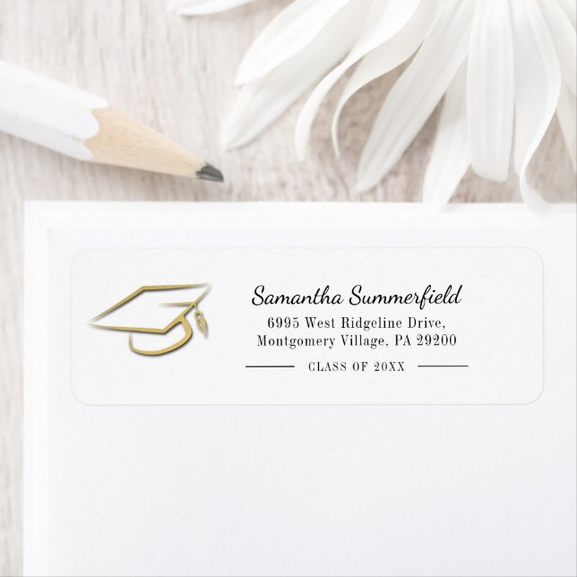 Graduation Cap Graduate Return Address (Insitu)
