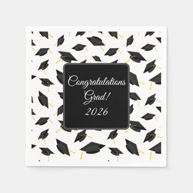 Graduation Cap Napkins (Front)