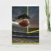 Graduation Cap on a Football