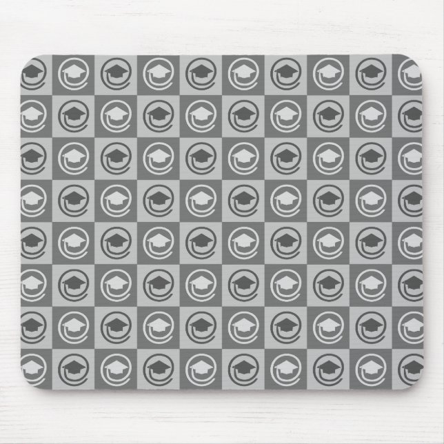Graduation Cap Pattern Mouse Pad (Front)
