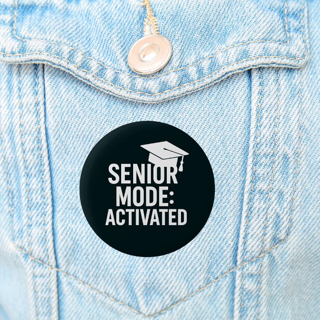 Graduation cap quote funny black 2 inch round button (Creator Uploaded)