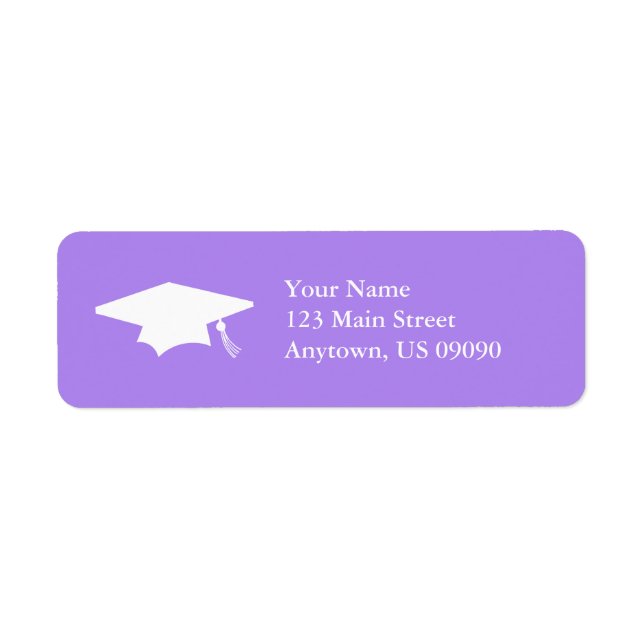 Graduation Cap Return Address Labels (Front)