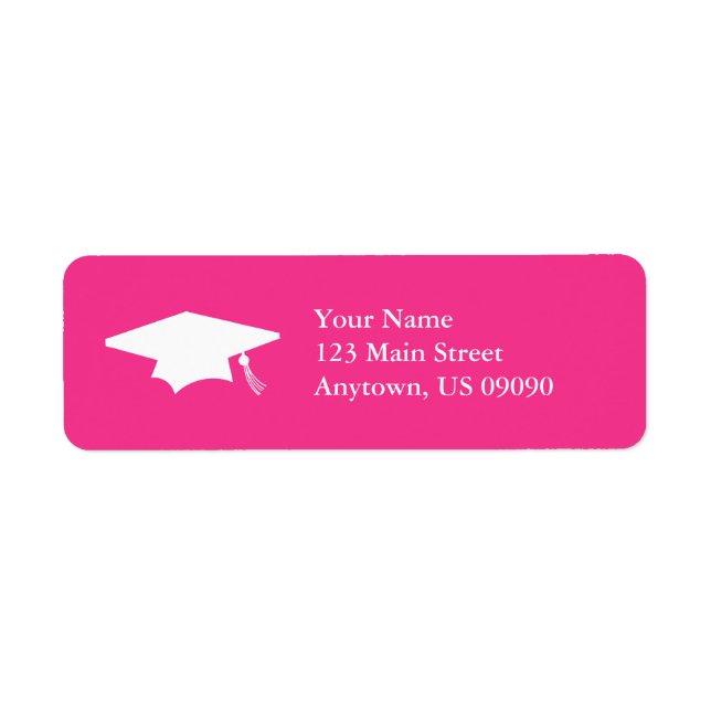 Graduation Cap Return Address Labels (Front)