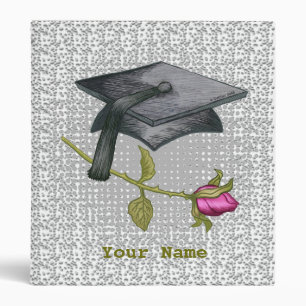Graduation Cap Rose binder