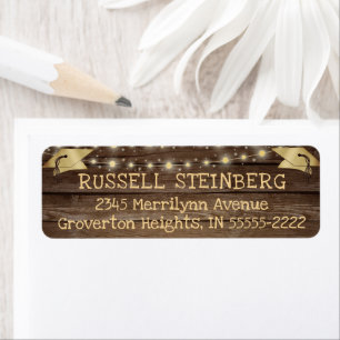 Graduation Cap Rustic Wood String Lights