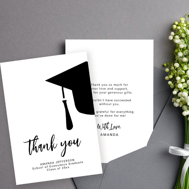 Graduation cap simple script thank you (Creator Uploaded)
