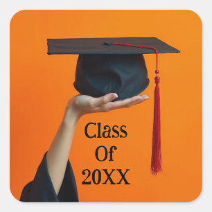 Graduation Cap Square Sticker