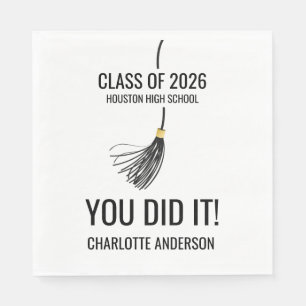 Graduation Cap Tassel Paper Napkin