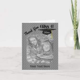 Graduation Cap Tassel Thank You Photo Card