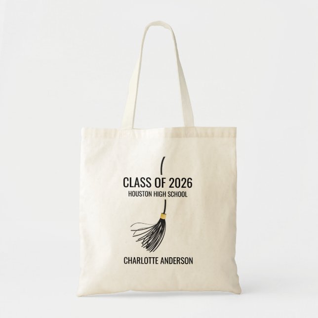 Graduation Cap Tassel Tote Bag (Front)