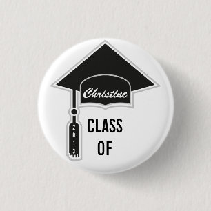 Graduation Cap Template 1 Inch Round Button