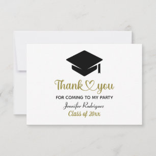 Graduation Cap Thank You For Coming To My Party