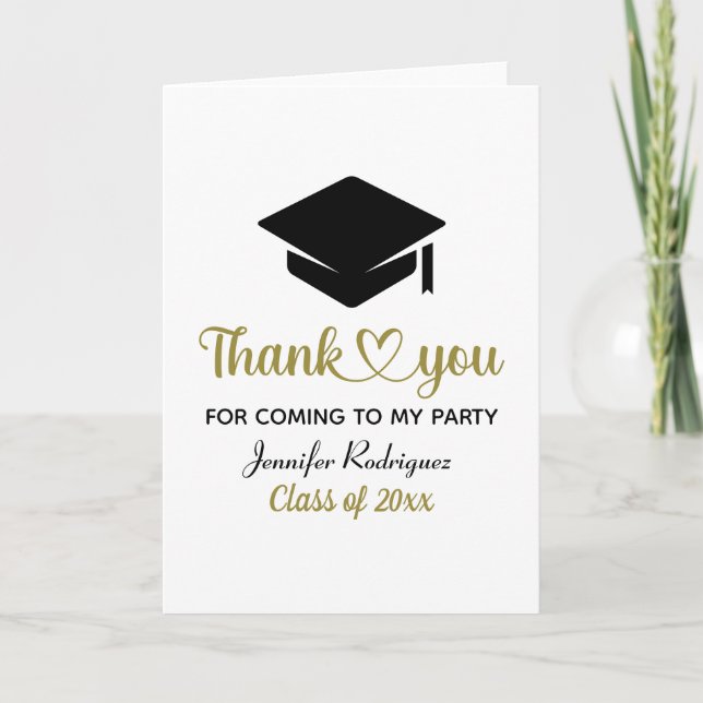 Graduation Cap Thank You For Coming To My Party (Front)