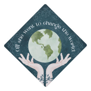 Graduation Cap Topper - Change The World
