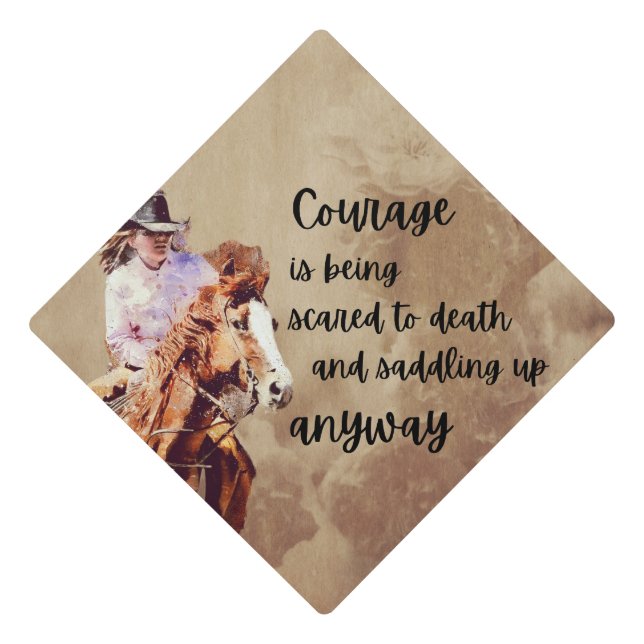 Graduation Cap Topper - Courage (Front)
