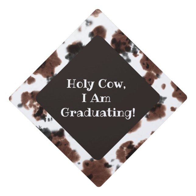 Graduation Cap Topper - Holy Cow (Front)