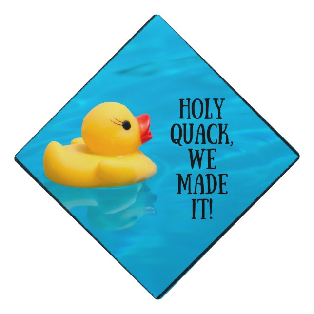 Graduation Cap Topper - Holy Quack (Front)