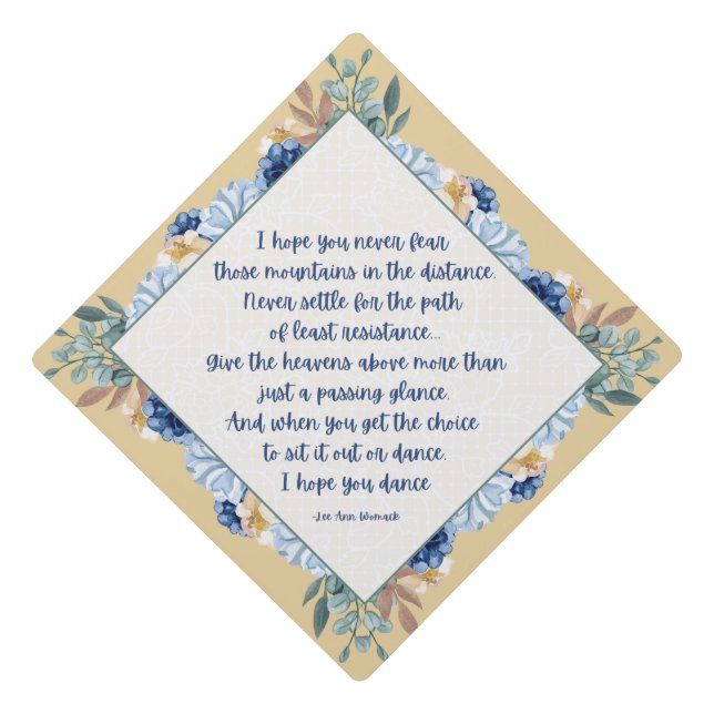 Graduation Cap Topper - I Hope You Dance (Front)