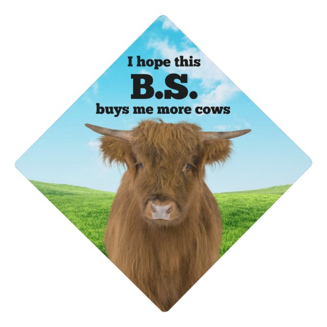 Graduation Cap Topper - More Cows (Front)