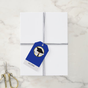 Graduation Cap w/Diploma - Blue Gift Tags