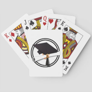 Graduation Cap with Diploma Playing Cards