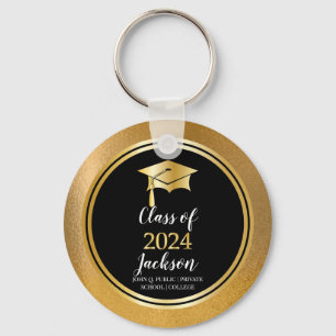 Graduation Cap with Tassel Class Year Keychain