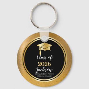 Graduation Cap with Tassel Class Year Keychain