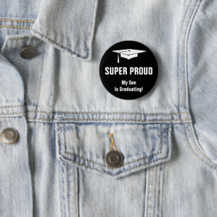 Graduation Cap Your School Colour Modern Simple 2 Inch Round Button