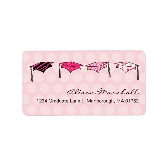 Graduation Caps Address Label (Front)