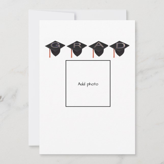 Graduation Caps Card Black and Gold Greeting Card (Front)