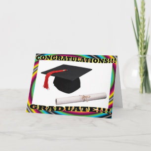 Graduation Card-Cap and Diploma Card