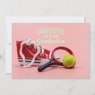 Graduation card for tennis player