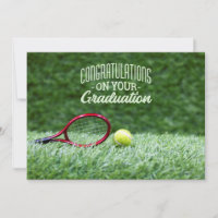 Graduation card for tennis player