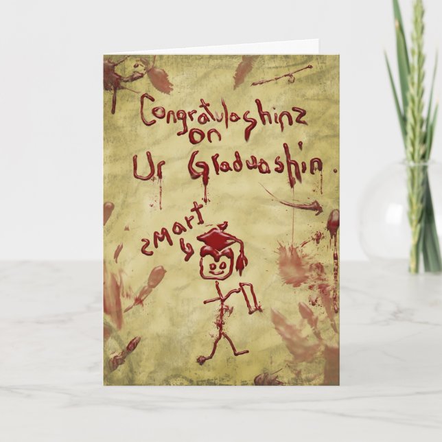graduation card from zombie (Front)