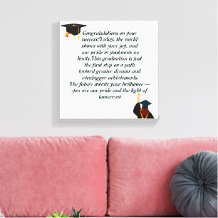   Graduation Card   Inspirational Quote   Class of Canvas Print