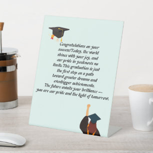 Graduation Card   Inspirational Quote   Class of  Pedestal Sign